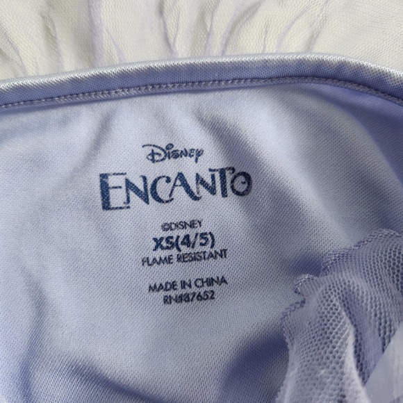 Disney Encanto Isabela Madrigal Girls Purple Nightgown Dress size XS 4/5 - Picture 3 of 8